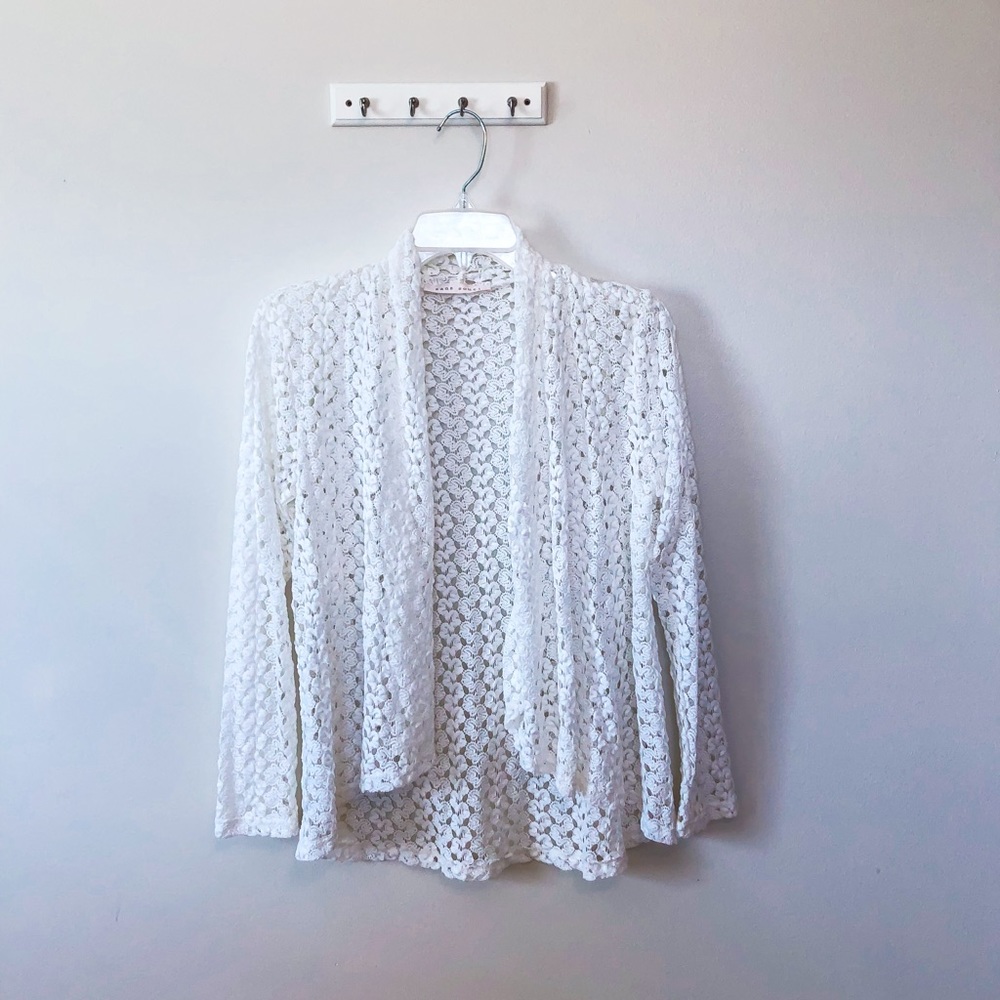Sans Souci cardigan sweater - size medium - lace